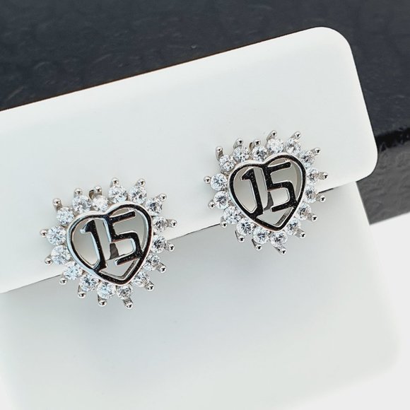 "925 sterling silver luxury CZ earrings for women/girls, Best for gift, RJUS2202 - Picture 2 of 9